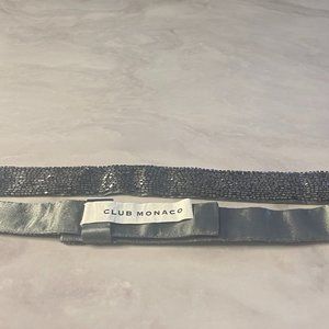Club Monaco Metallic Silver 1" wide belt, Size M (39"), 3 hook option fit